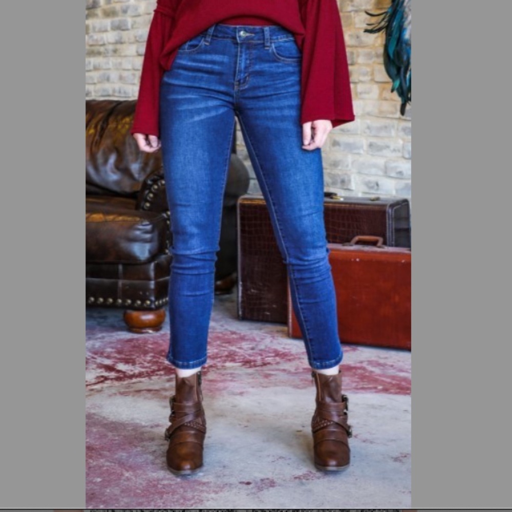 Lucky and Blessed Dark Denim Skinny Jean